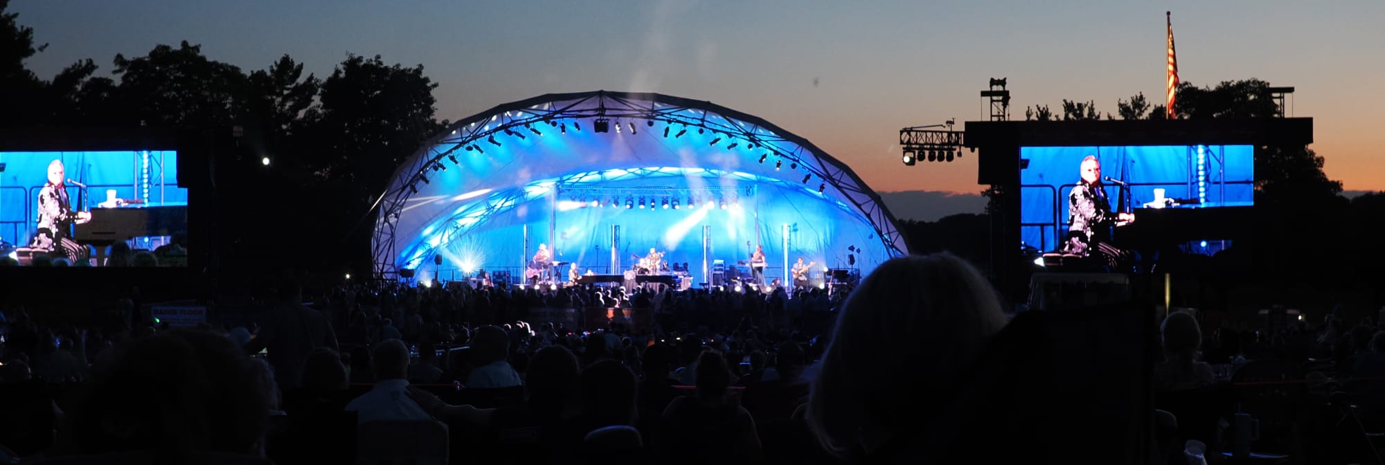 outdoor concert venue at sunset Hartford